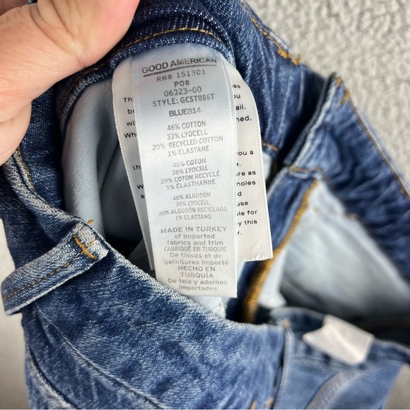 Good American NWT Good Curve Straight High Rise Medium Wash Jeans Size 14/32 - Picture 3 of 16